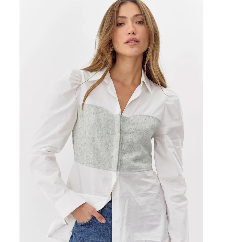 Greylin Nora Smocked Linen Shirt